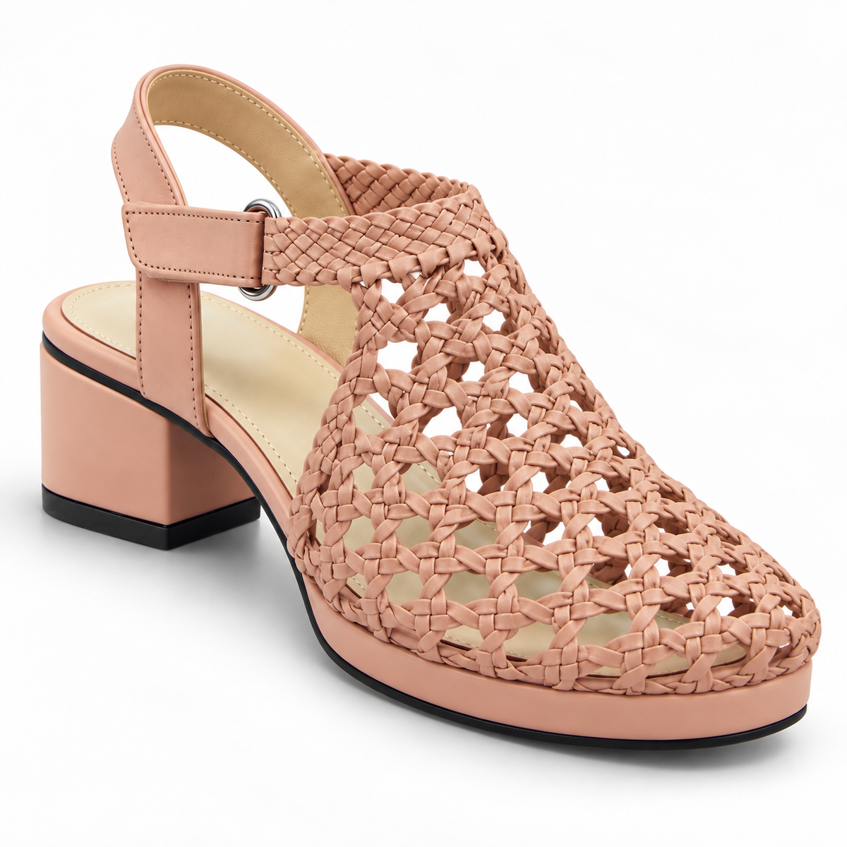 Vesba hand braided velcro sandals with a 3 cm heel, photo 51 - Scarpe Handmade
