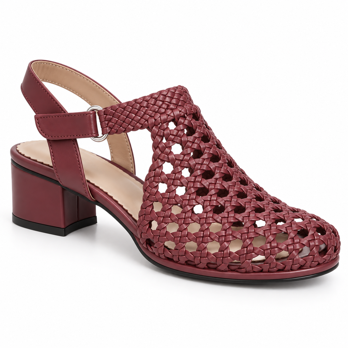 Vesba hand braided velcro sandals with a 3 cm heel, photo 56 - Scarpe Handmade