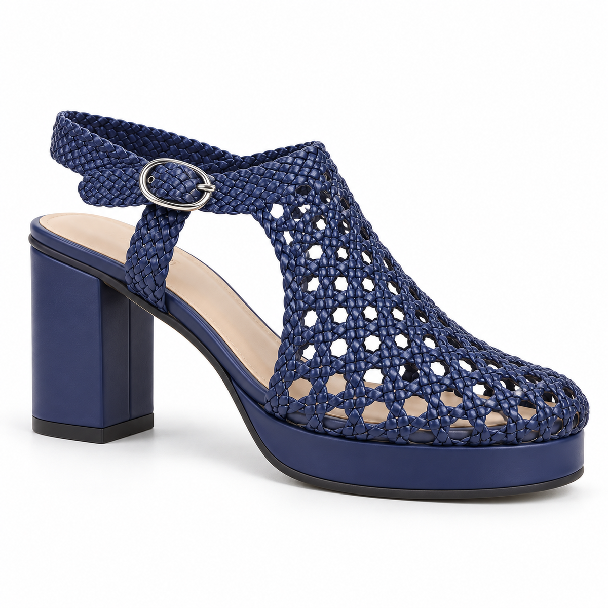 Vesba hand braided sandals with a 7 cm heel, photo 4 - Scarpe Handmade