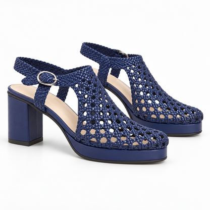 Vesba hand braided sandals with a 7 cm heel, photo 5 - Scarpe Handmade