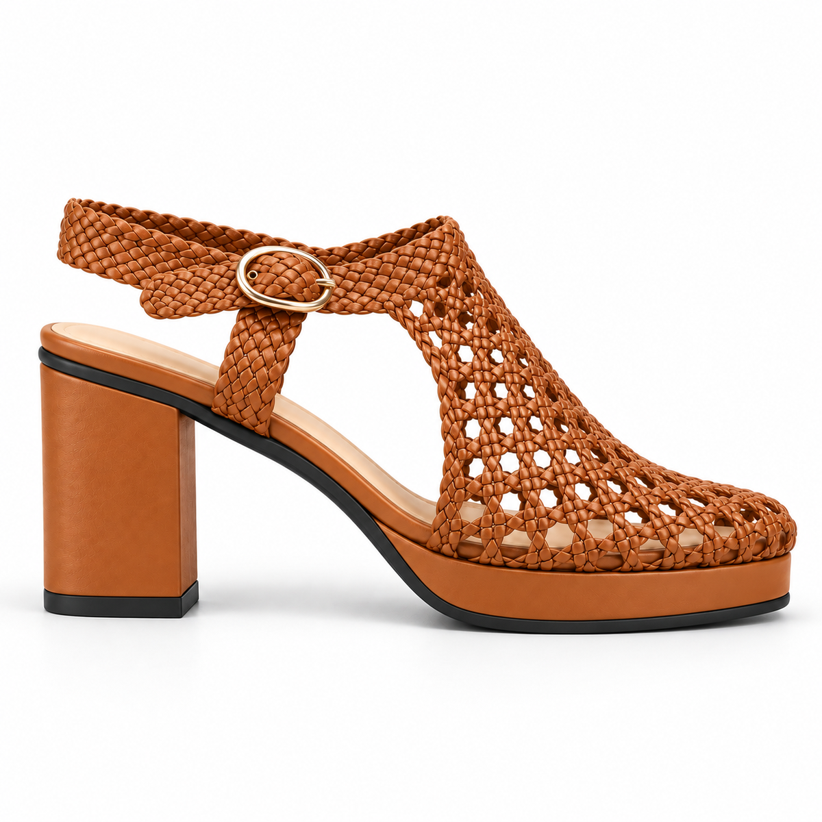 Vesba hand braided sandals with a 7 cm heel, photo 2 - Scarpe Handmade