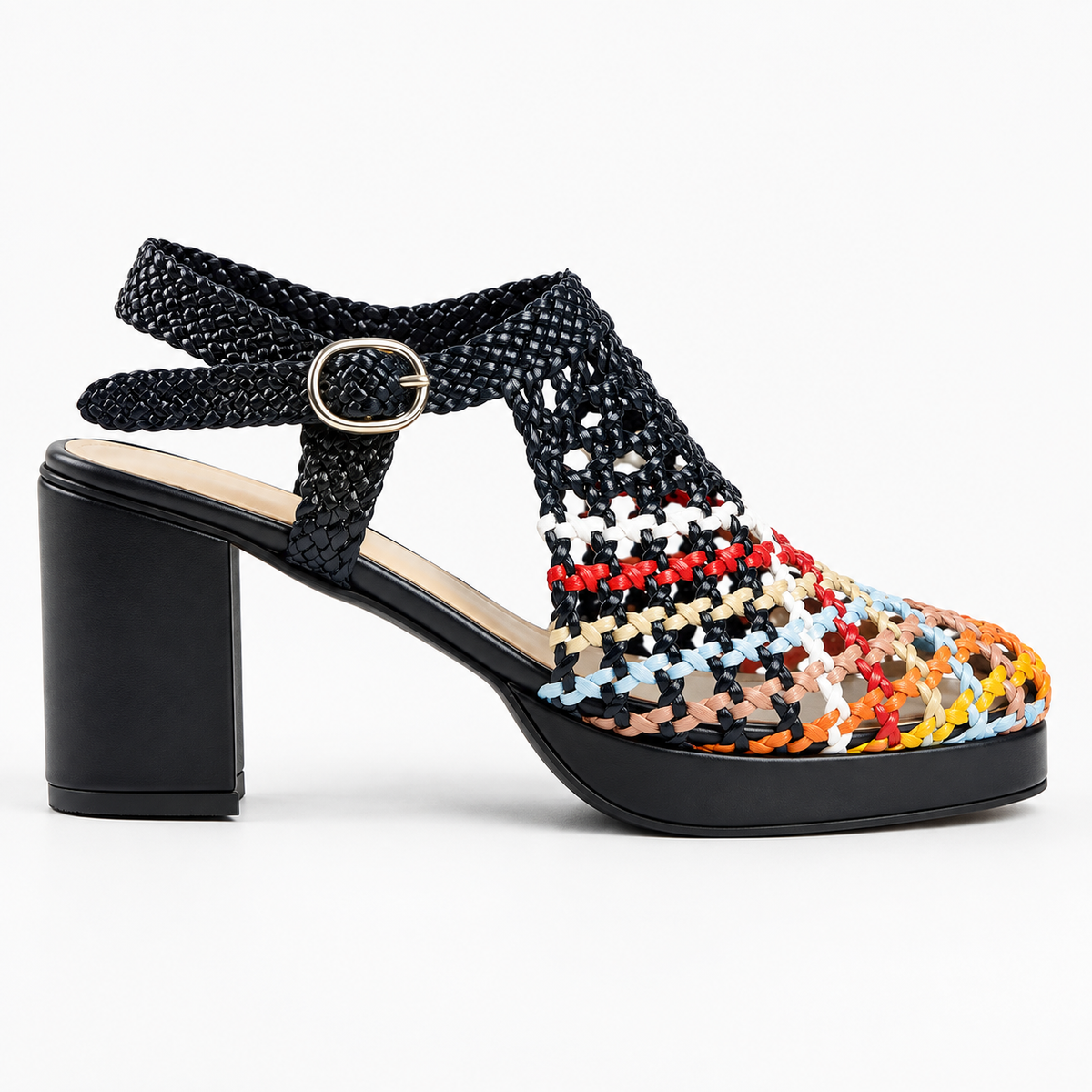 Vesba hand braided sandals with a 7 cm heel, photo 6 - Scarpe Handmade