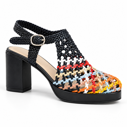 Vesba hand braided sandals with a 7 cm heel, photo 7 - Scarpe Handmade