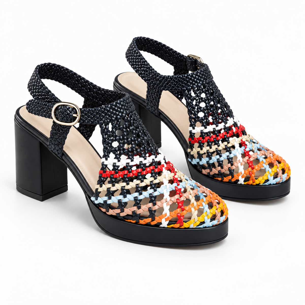 Vesba hand braided sandals with a 7 cm heel, photo 8 - Scarpe Handmade