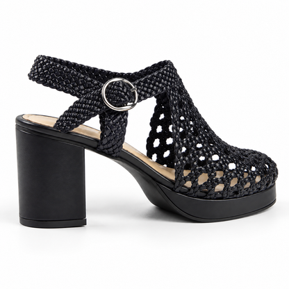 Vesba hand braided sandals with a 7 cm heel, photo 15 - Scarpe Handmade
