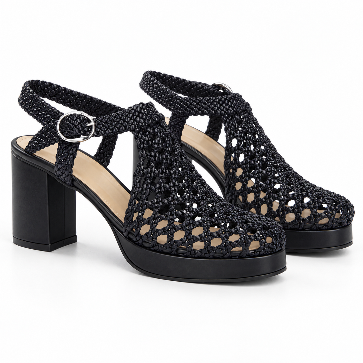 Vesba hand braided sandals with a 7 cm heel, photo 16 - Scarpe Handmade