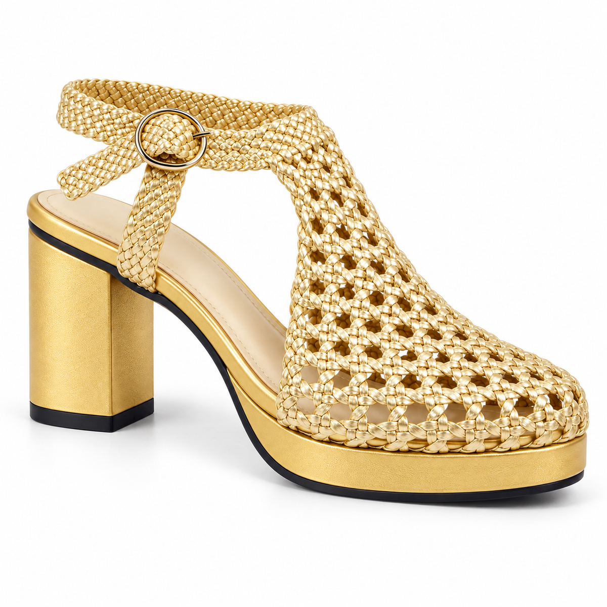 Vesba hand braided sandals with a 7 cm heel, photo 19 - Scarpe Handmade