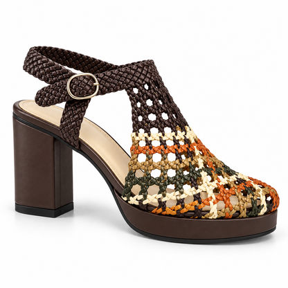 Vesba hand braided sandals with a 7 cm heel, photo 24 - Scarpe Handmade