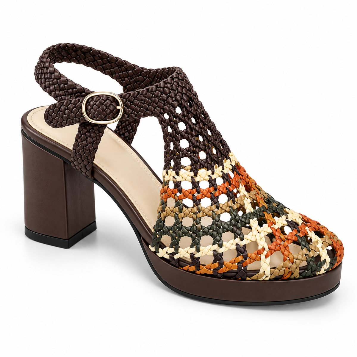 Vesba hand braided sandals with a 7 cm heel, photo 26 - Scarpe Handmade