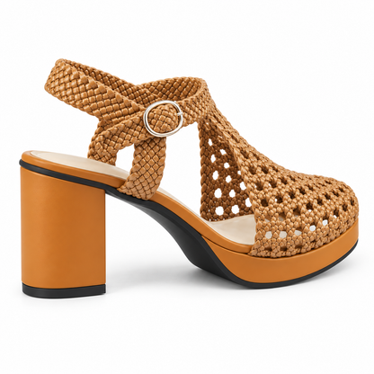 Vesba hand braided sandals with a 7 cm heel, photo 33 - Scarpe Handmade