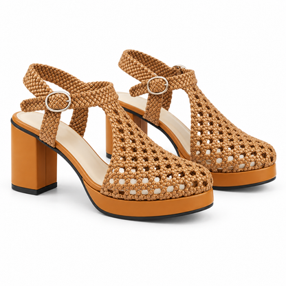Vesba hand braided sandals with a 7 cm heel, photo 34 - Scarpe Handmade