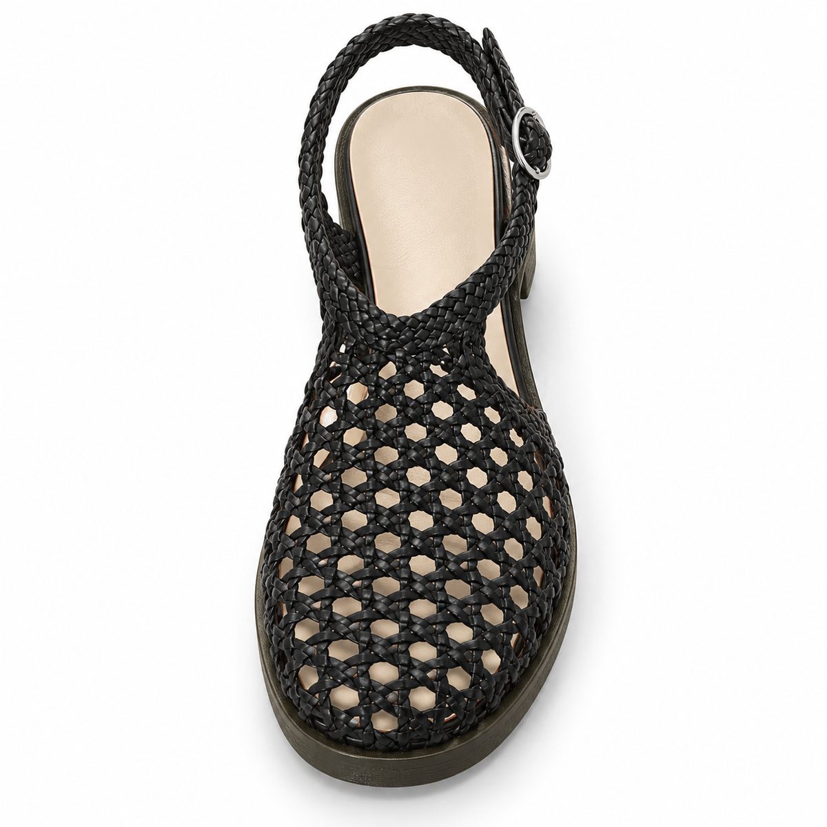 Vesba hand braided flat sandals with a 2 cm heel — Scarpe Handmade