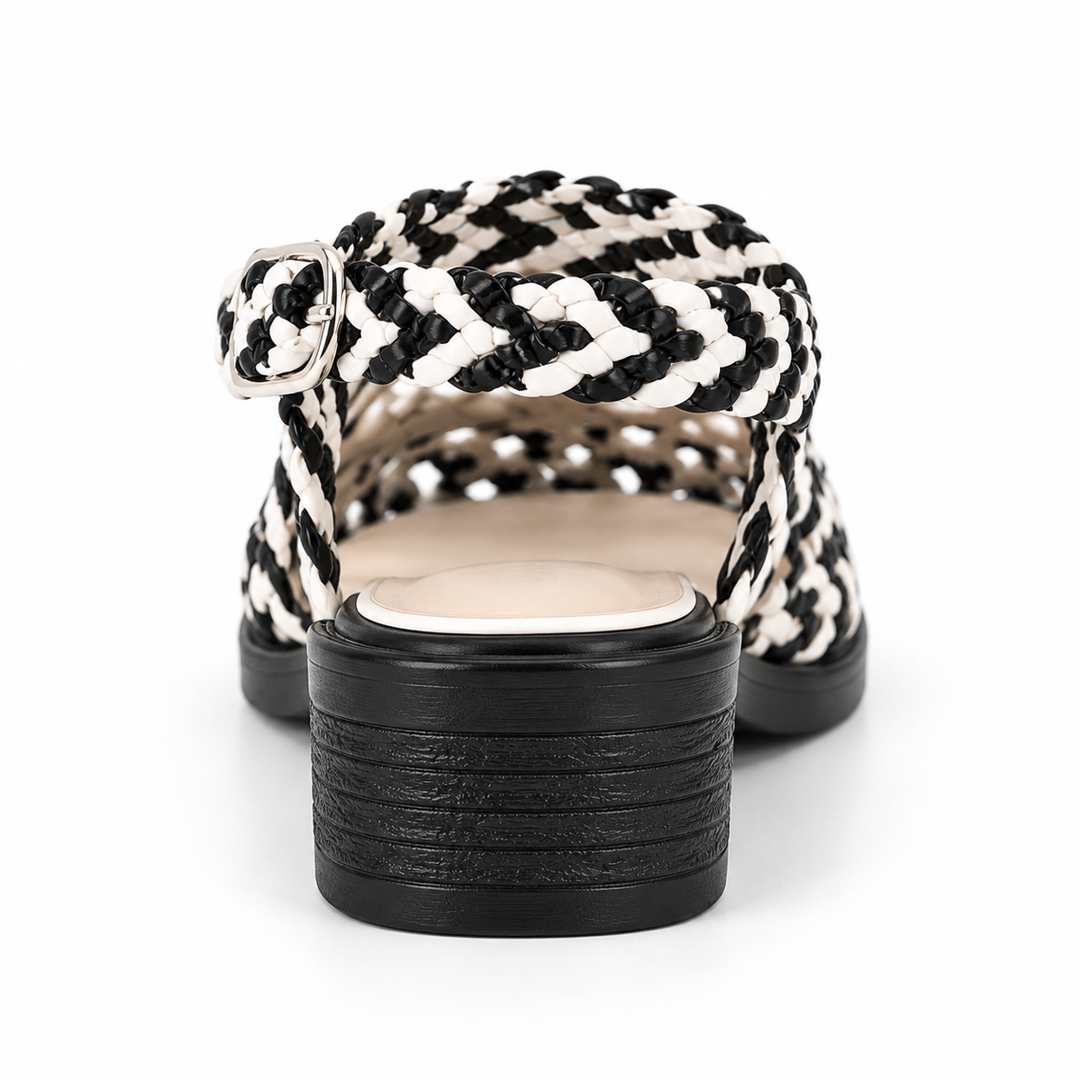 Vesba hand braided flat sandals with a 2 cm heel — Scarpe Handmade