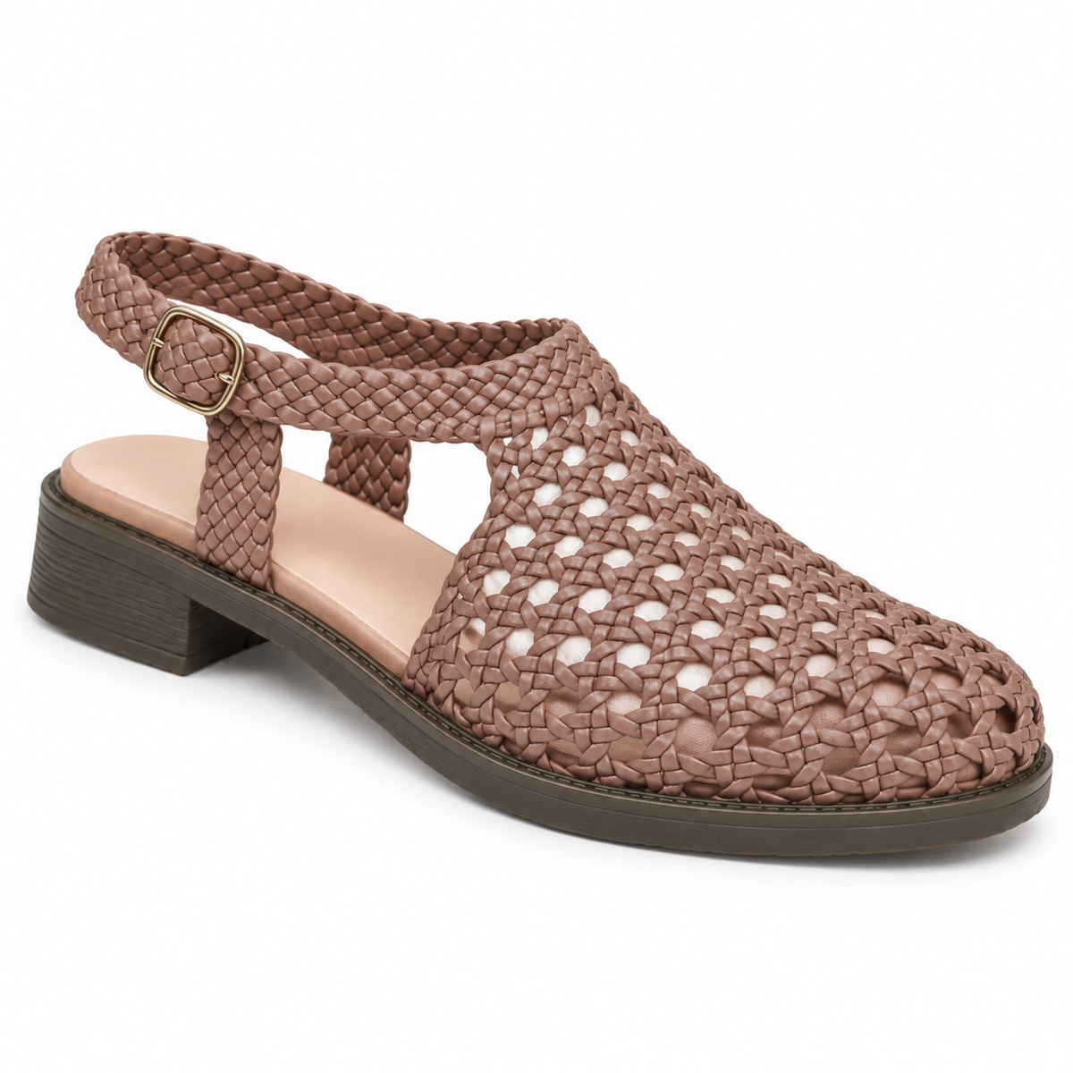 Vesba hand braided flat sandals with a 2 cm heel — Scarpe Handmade