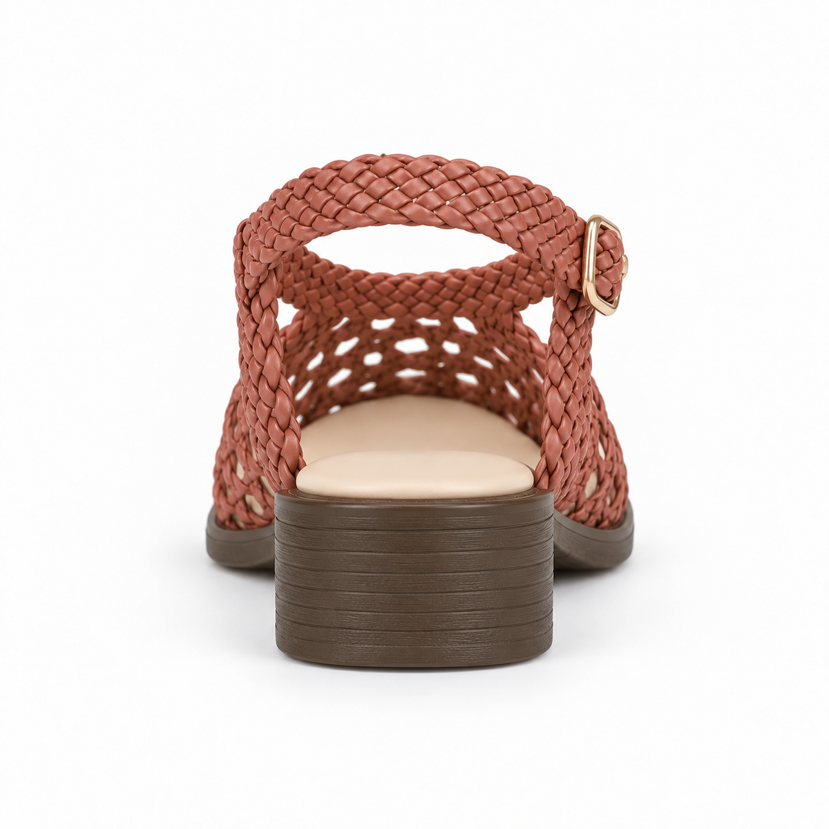Vesba hand braided flat sandals with a 2 cm heel — Scarpe Handmade