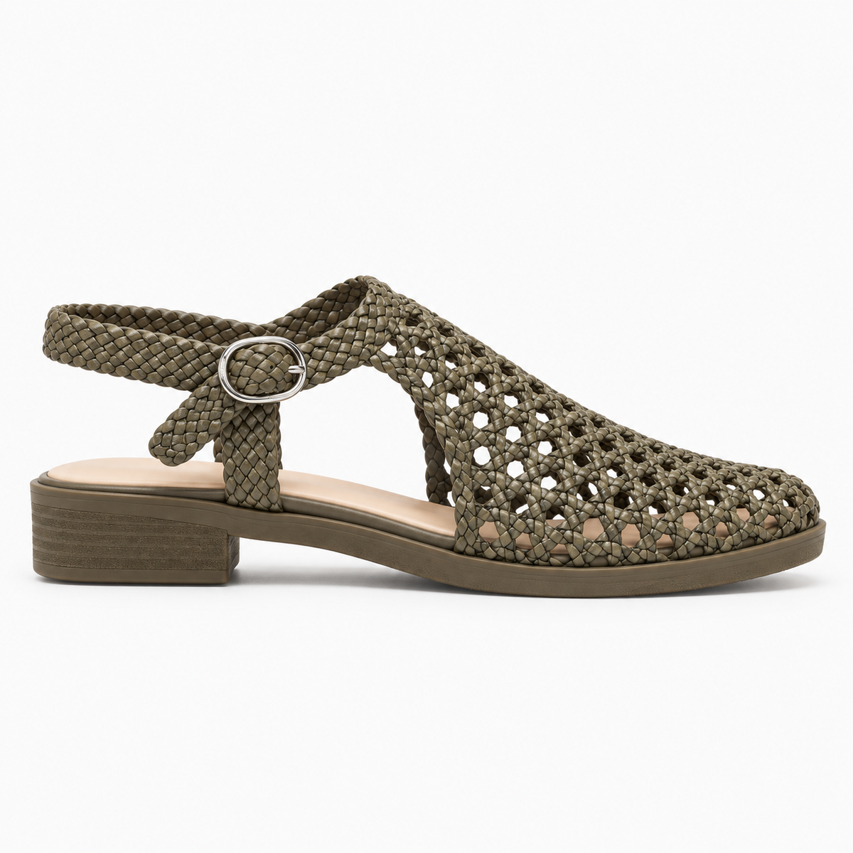Vesba hand braided flat sandals with a 2 cm heel — Scarpe Handmade