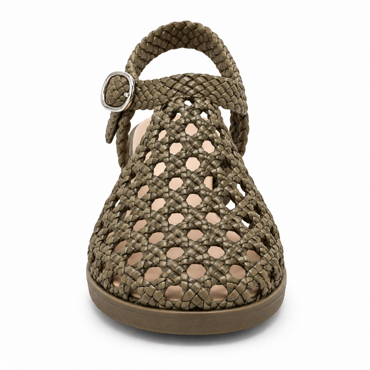 Vesba hand braided flat sandals with a 2 cm heel — Scarpe Handmade