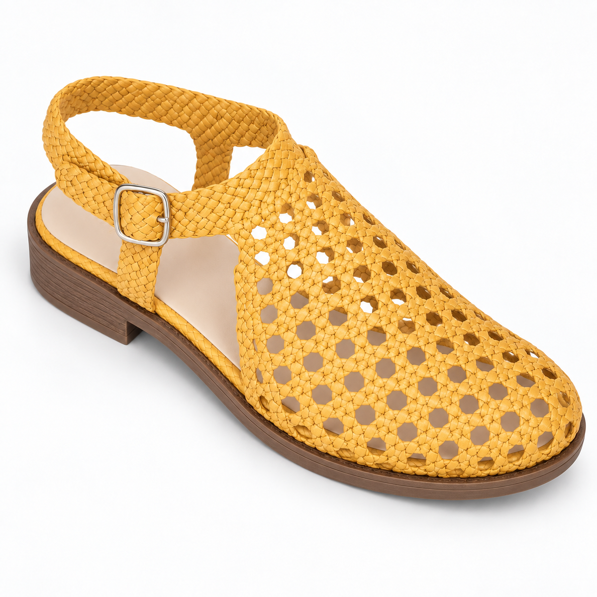 Vesba hand braided flat sandals with a 2 cm heel — Scarpe Handmade