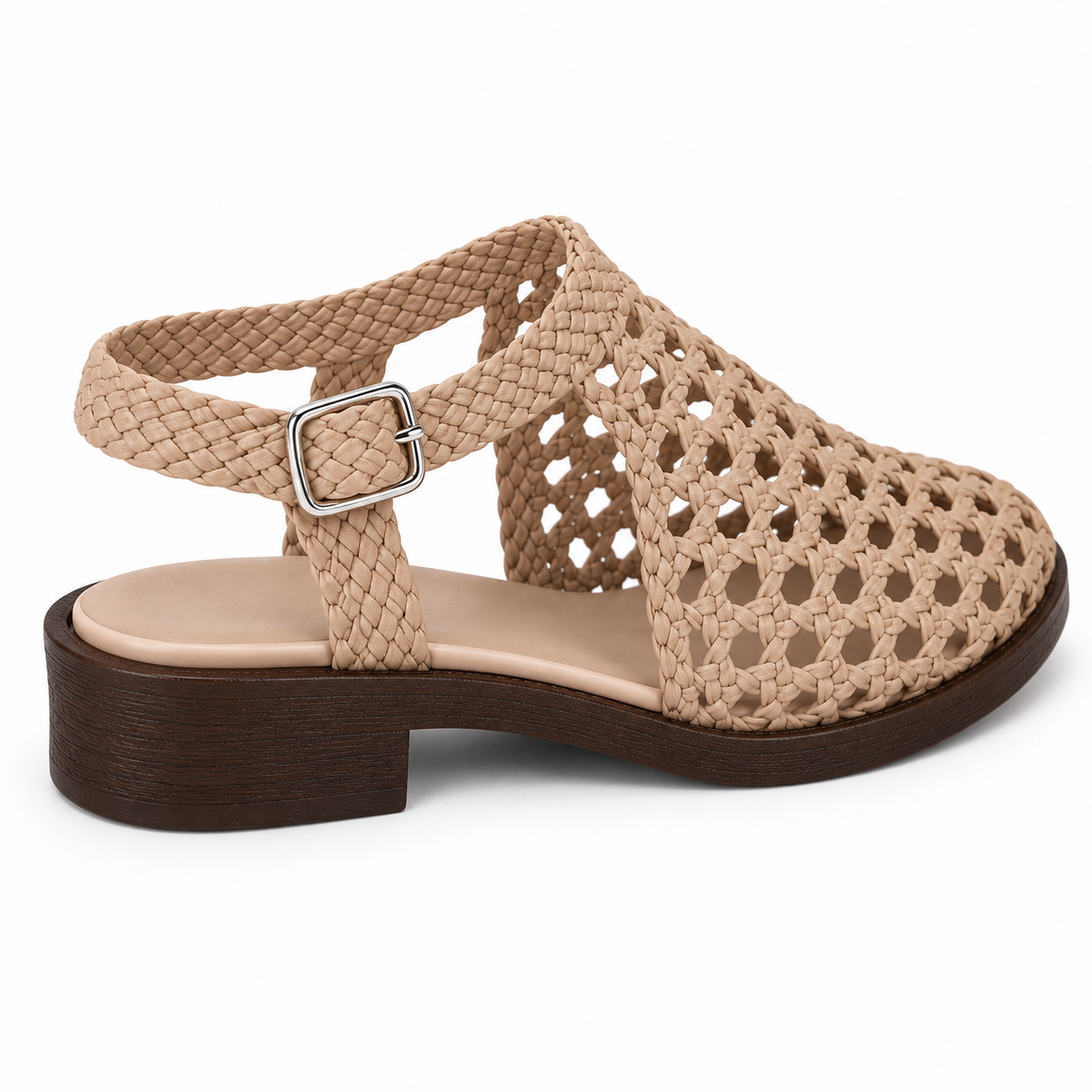 Vesba hand braided flat sandals with a 2 cm heel — Scarpe Handmade