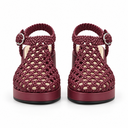 Vesba hand braided sandals with a 7 cm heel, photo 12 - Scarpe Handmade