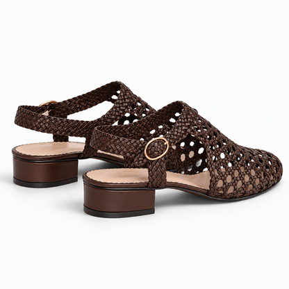Vesba hand braided sandals with a 2 cm heel, photo 2 - Scarpe Handmade