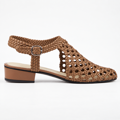 Vesba hand braided sandals with a 2 cm heel, photo 4 - Scarpe Handmade