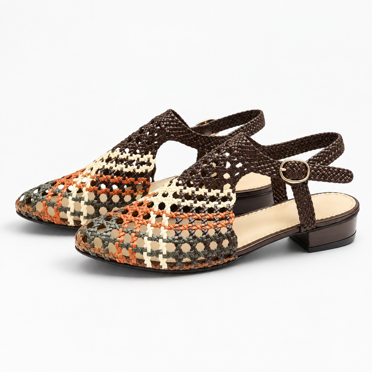 Vesba hand braided sandals with a 2 cm heel, photo 22 - Scarpe Handmade