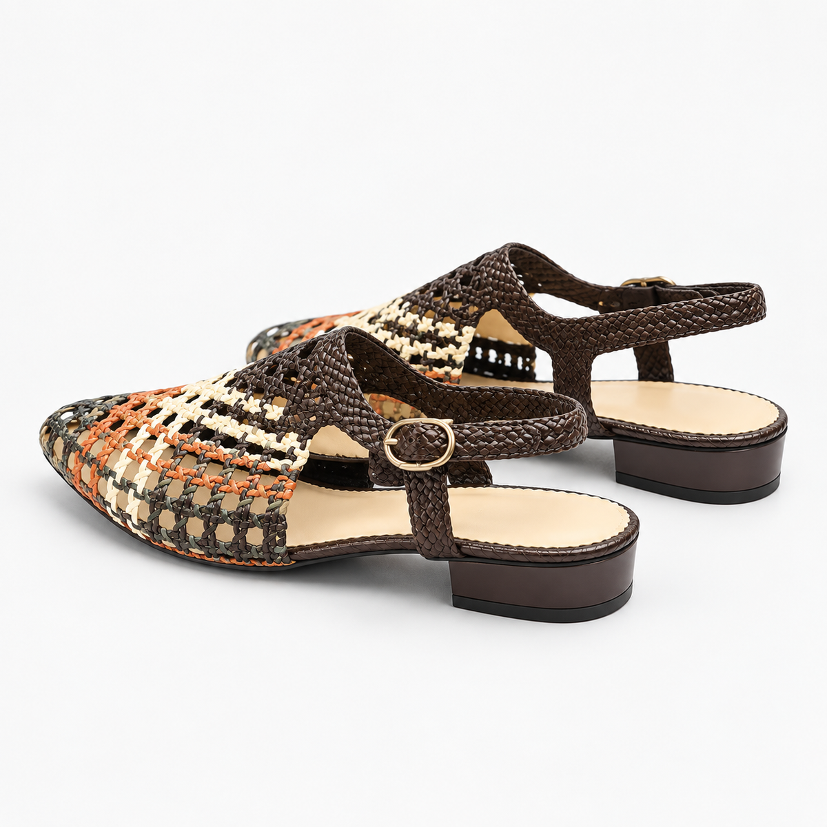 Vesba hand braided sandals with a 2 cm heel, photo 24 - Scarpe Handmade