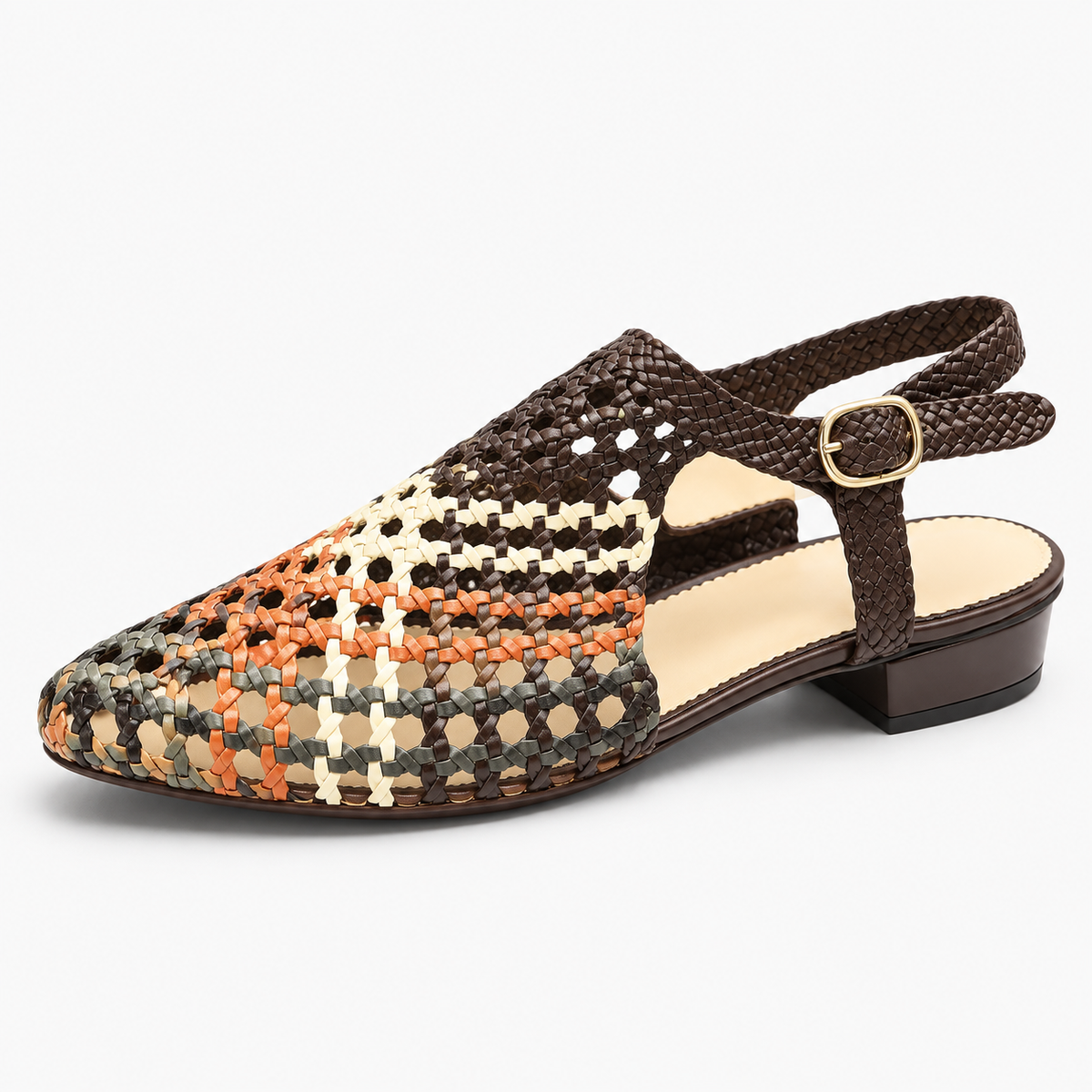 Vesba hand braided sandals with a 2 cm heel, photo 25 - Scarpe Handmade