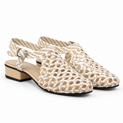 Vesba hand braided sandals with a 2 cm heel, photo 26 - Scarpe Handmade