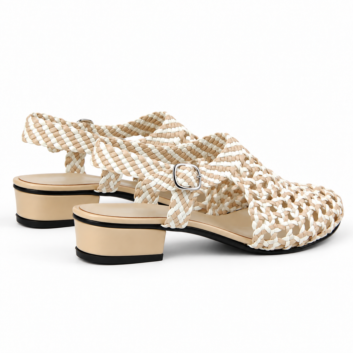 Vesba hand braided sandals with a 2 cm heel, photo 28 - Scarpe Handmade