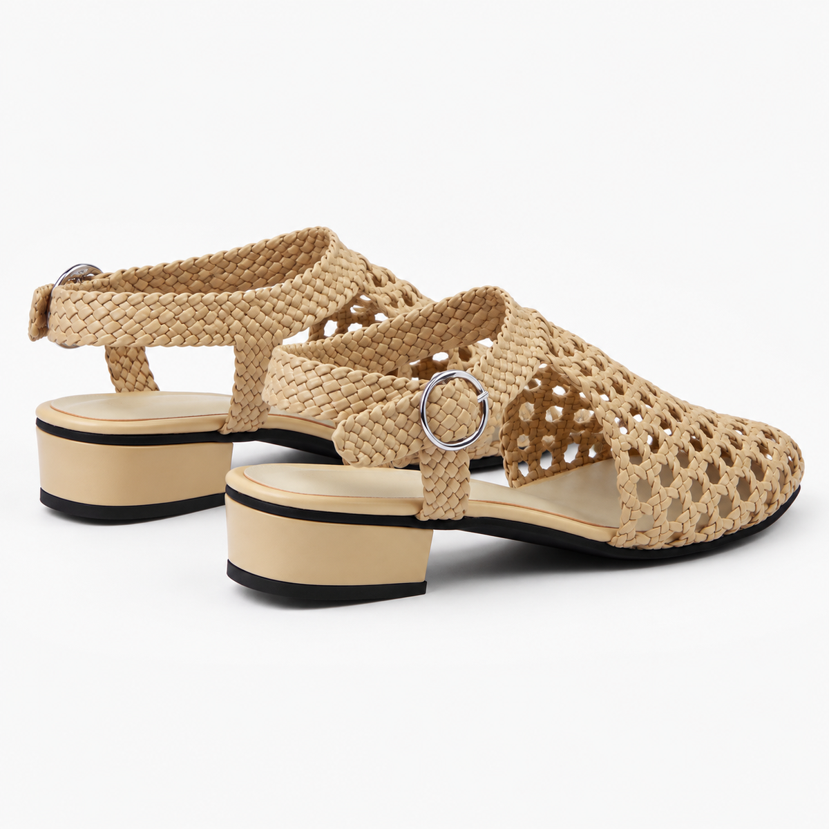 Vesba hand braided sandals with a 2 cm heel, photo 32 - Scarpe Handmade