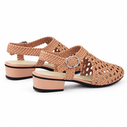 Vesba hand braided sandals with a 2 cm heel, photo 40 - Scarpe Handmade