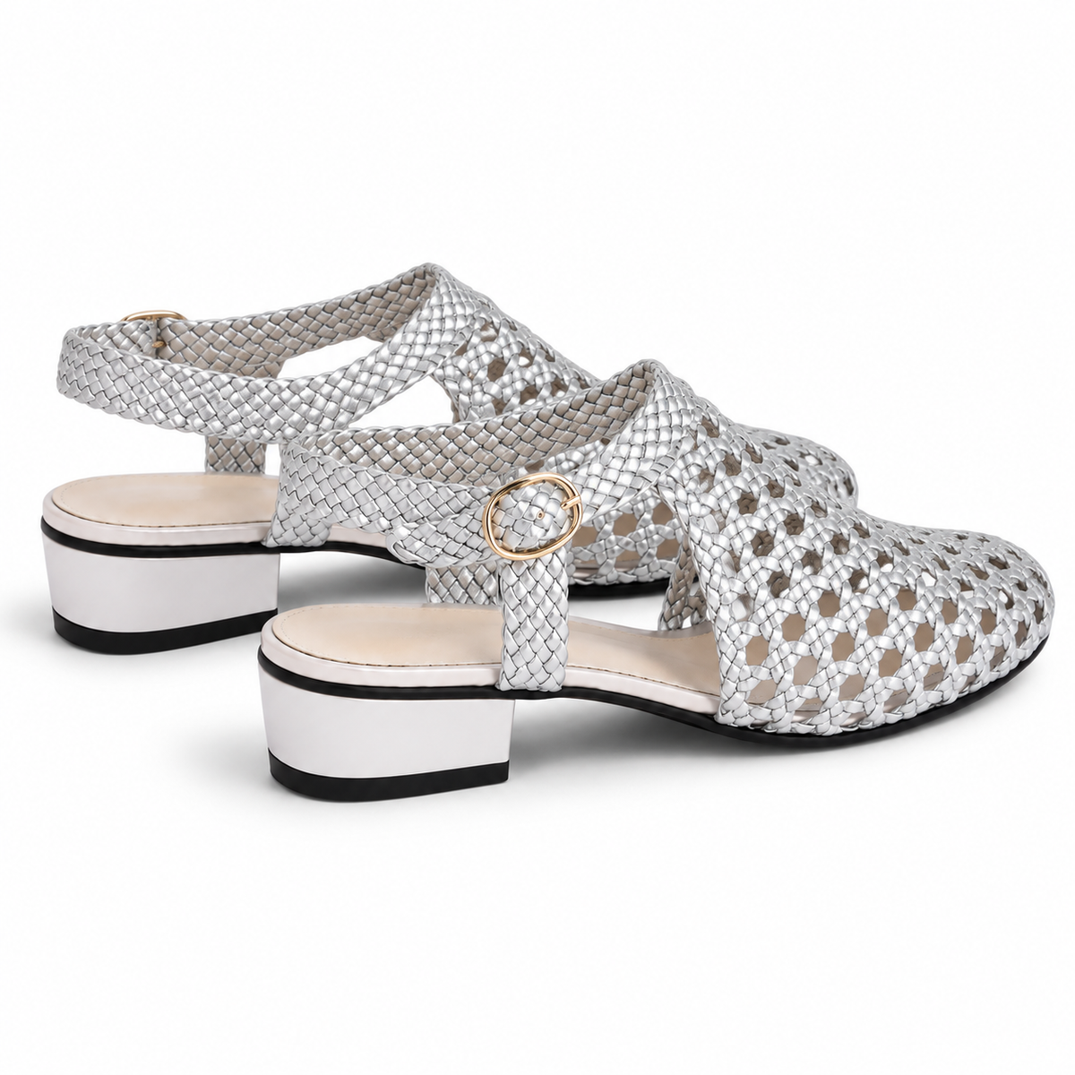 Vesba hand braided sandals with a 2 cm heel, photo 42 - Scarpe Handmade