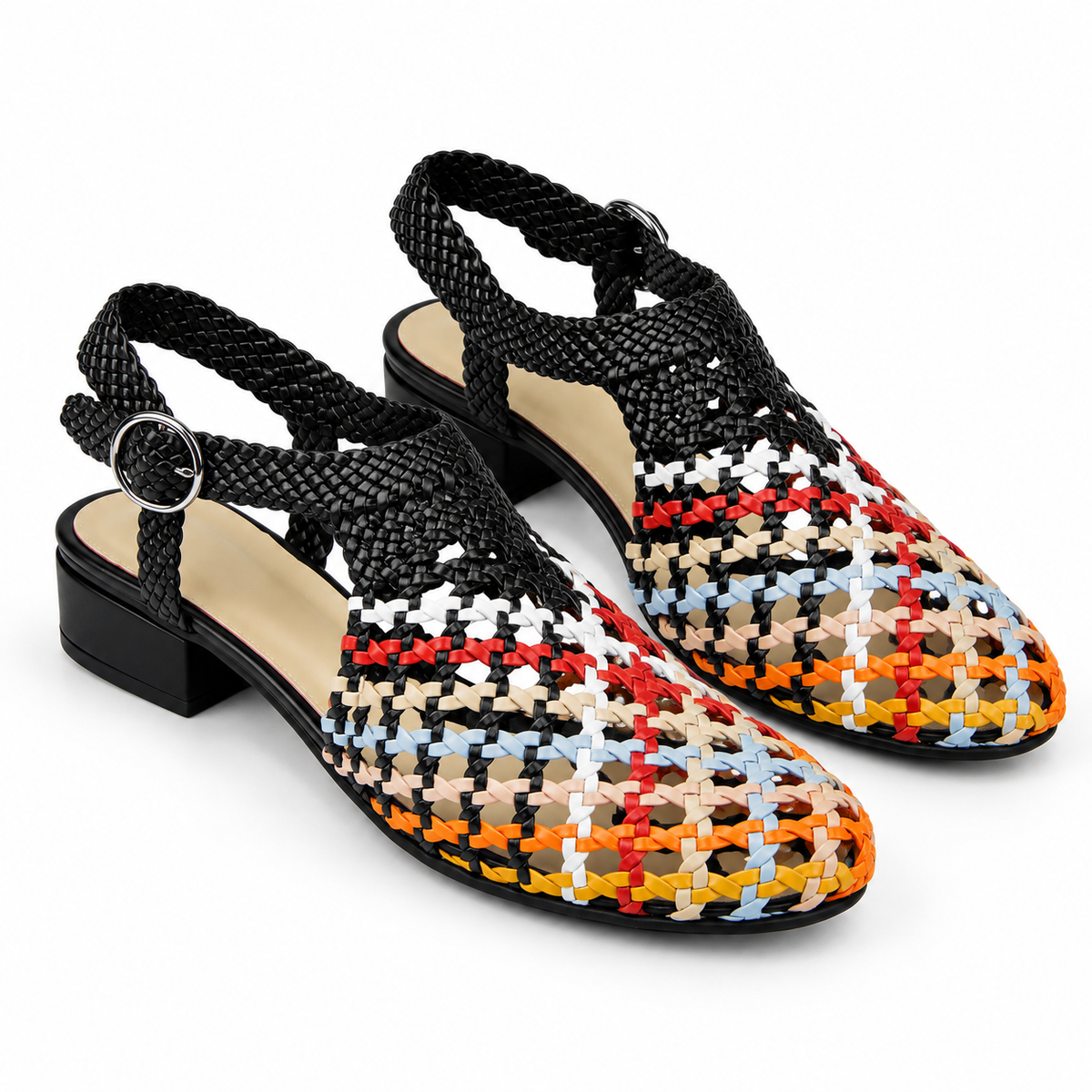 Vesba hand braided sandals with a 2 cm heel, photo 54 - Scarpe Handmade