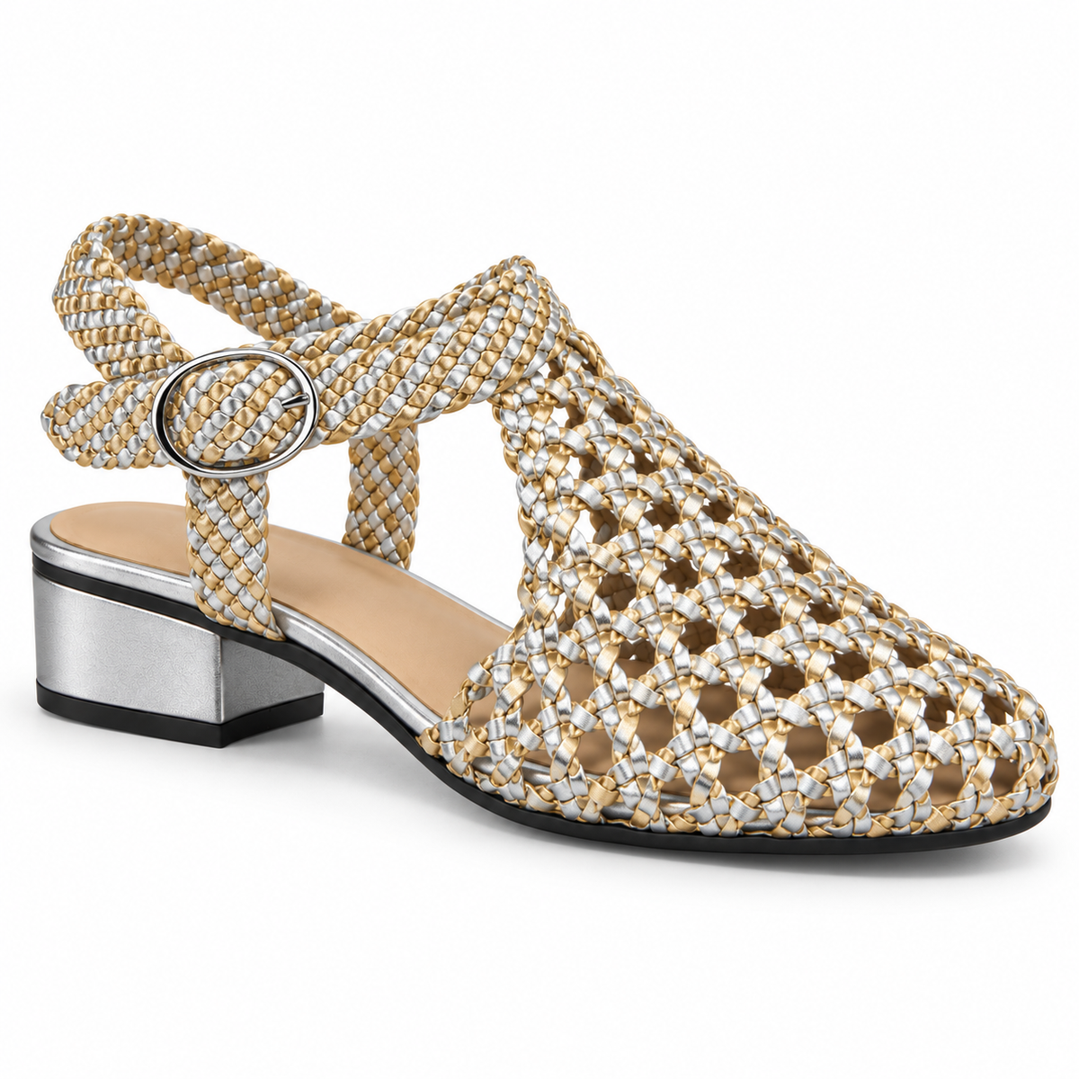 Vesba hand braided sandals with a 2 cm heel, photo 57 - Scarpe Handmade