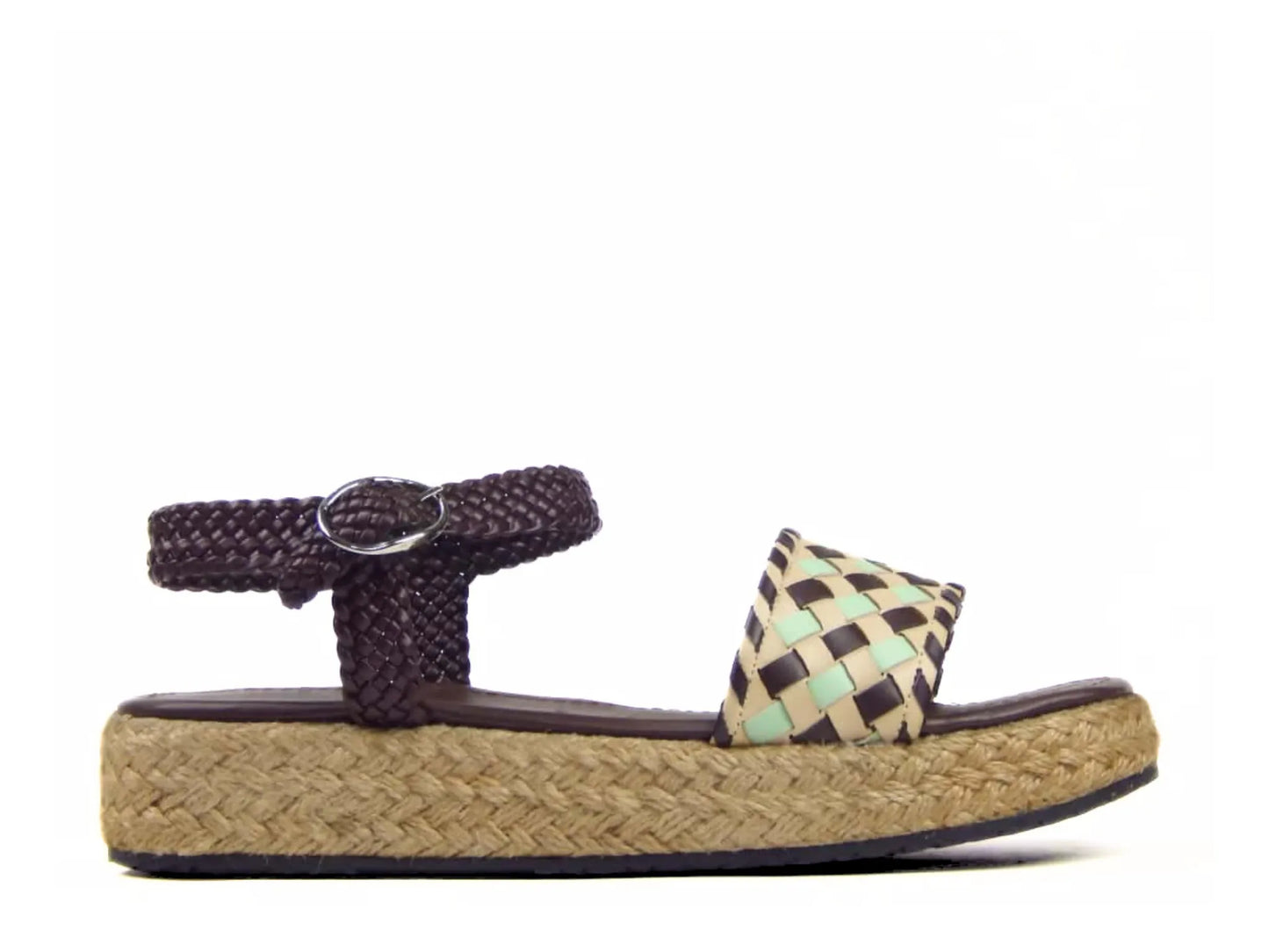 Metallic Cross‑Ankle Espadrille R415