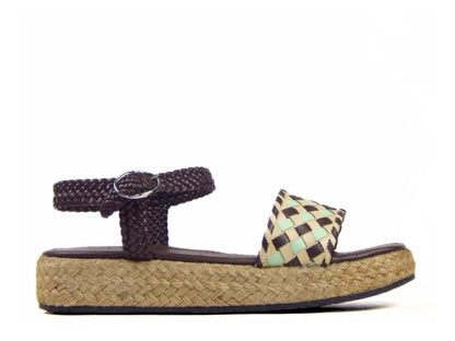 Metallic Cross‑Ankle Espadrille R415