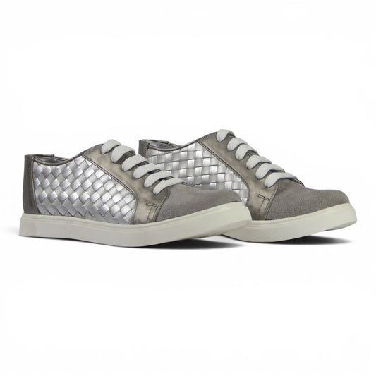 Metallic Woven Fashion Sneakers - Scarpe