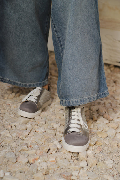 Metallic Woven Fashion Sneakers