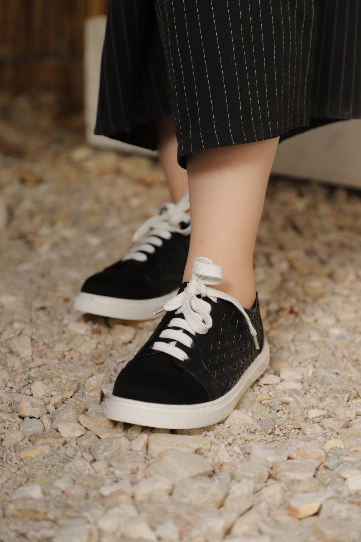 Metallic Woven Fashion Sneakers