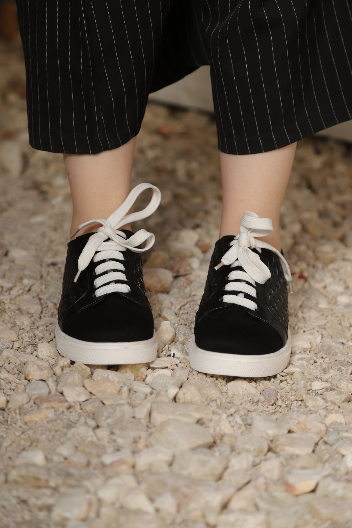 Metallic Woven Fashion Sneakers