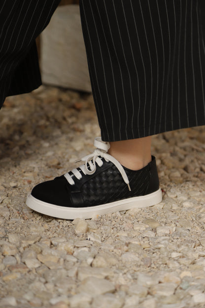 Metallic Woven Fashion Sneakers