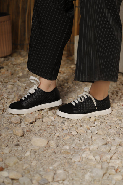 Metallic Woven Fashion Sneakers