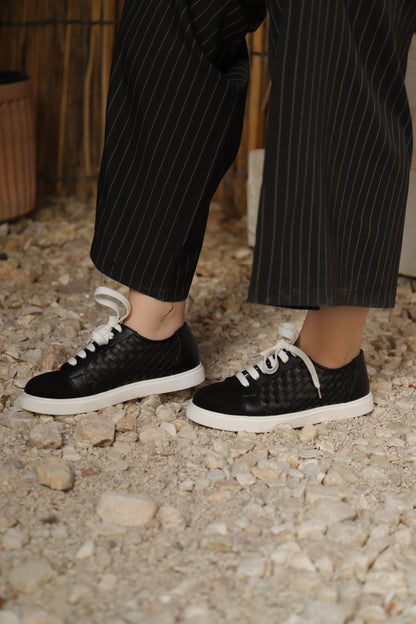 Metallic Woven Fashion Sneakers