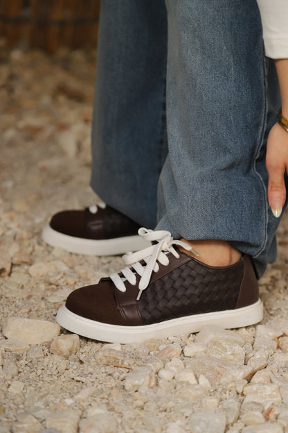 Metallic Woven Fashion Sneakers