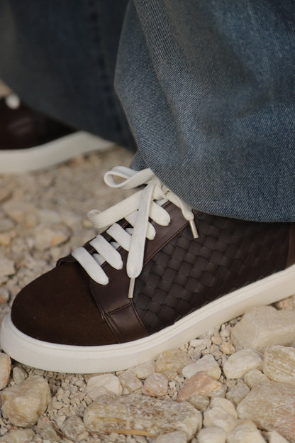 Metallic Woven Fashion Sneakers
