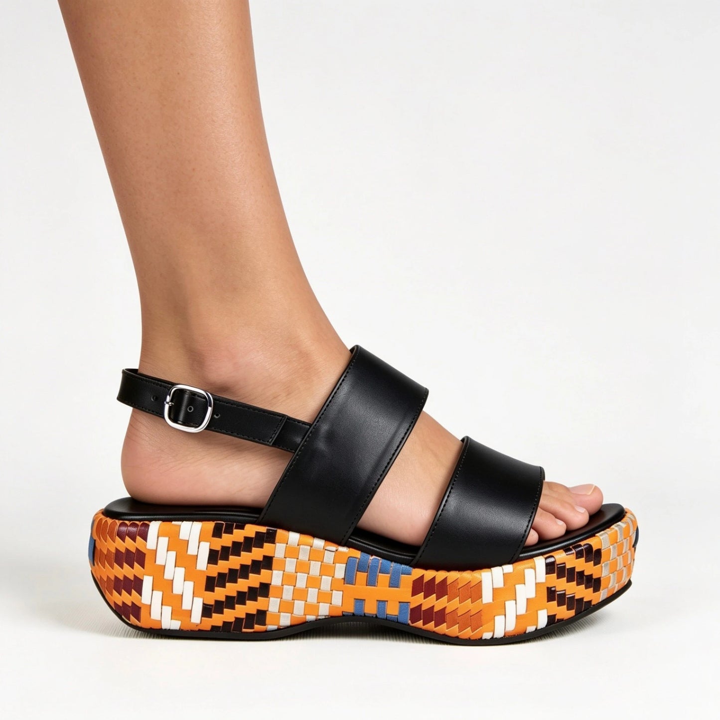 Mosaic Wedge Double-Strap Sandal R575
