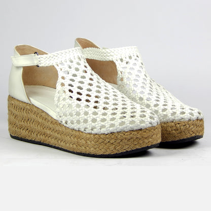 Sandals wedge closed R504 6cm - scarpehandmade