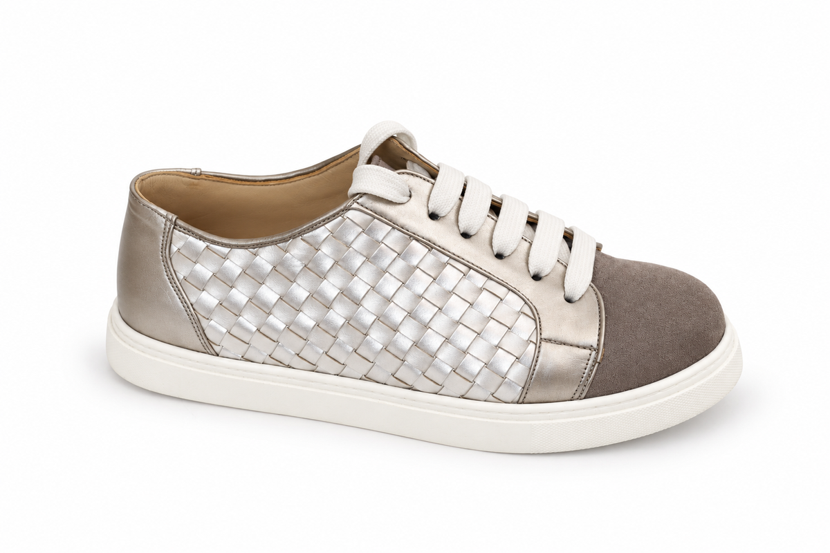 Metallic Woven Fashion Sneakers